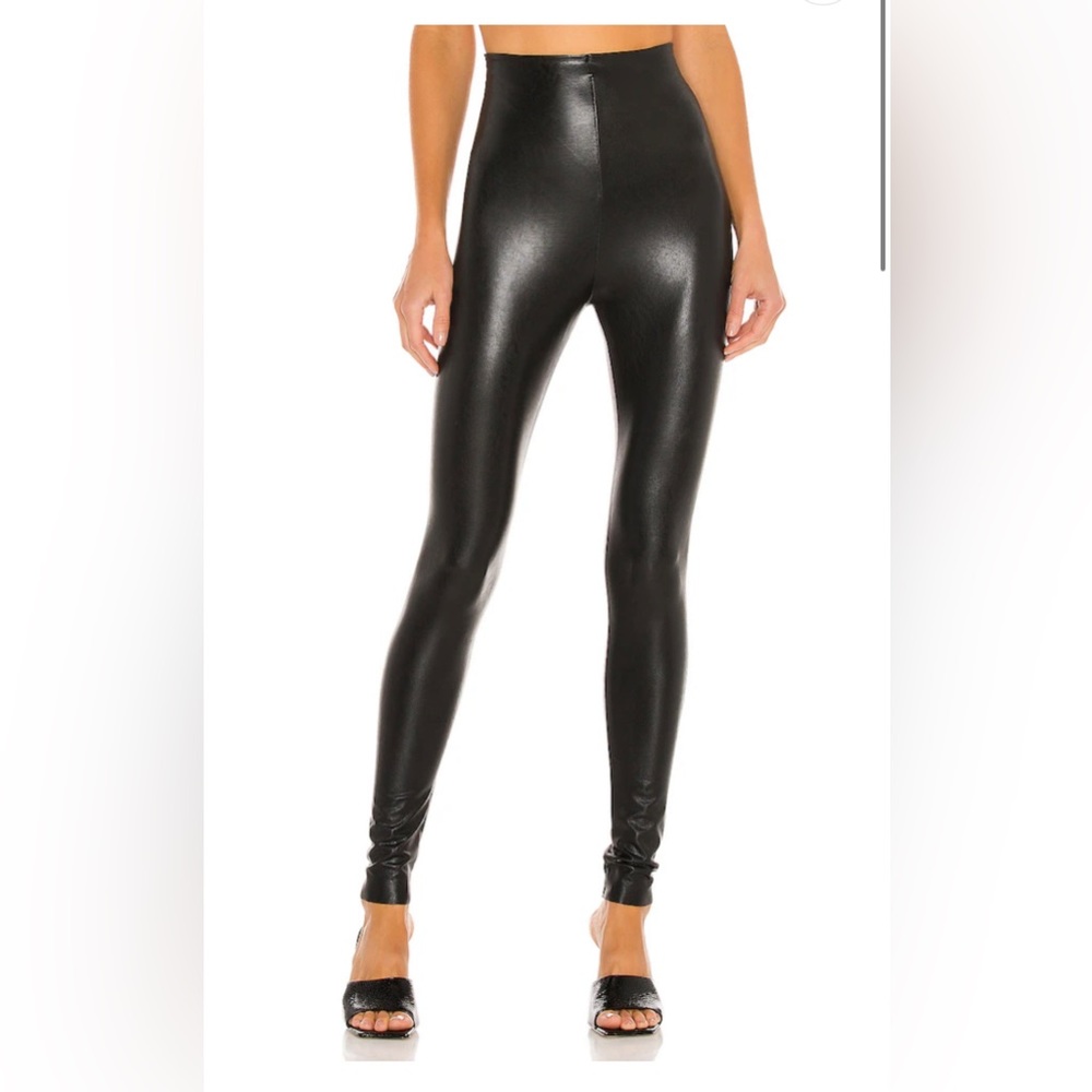 Perfect Control Faux Leather Legging in Black